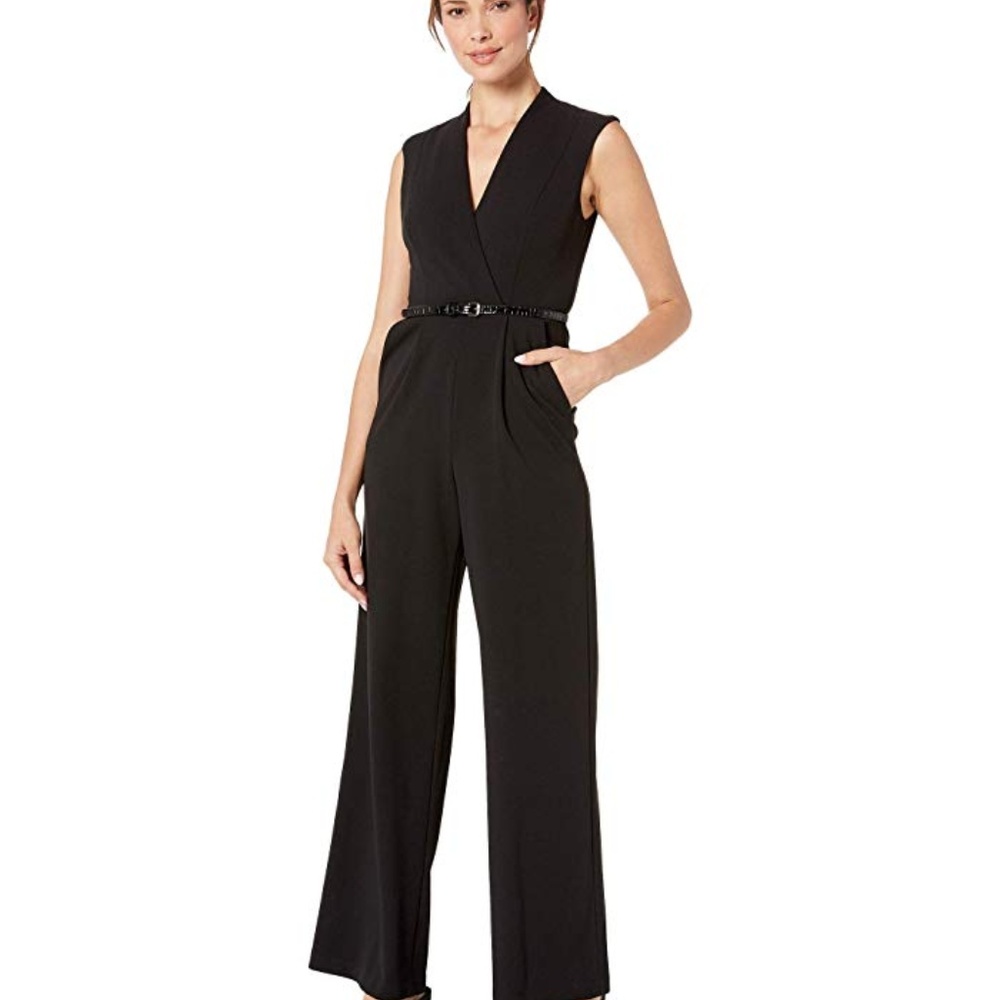 Calvin Klein Black Sleeveless Jumpsuit